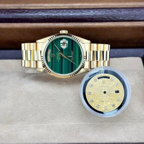 Rolex Day-Date President – Green Malachite Dial  Ref. 18238 | 1997 | 36mm |  Excellent Condition | Solid 18K Gold